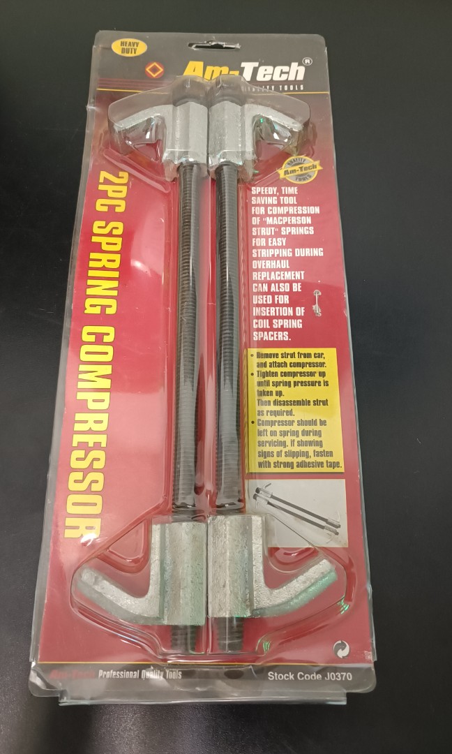 Pair of Coil Spring Compressor Heavy Duty Suspension Clamps Tool Amtech