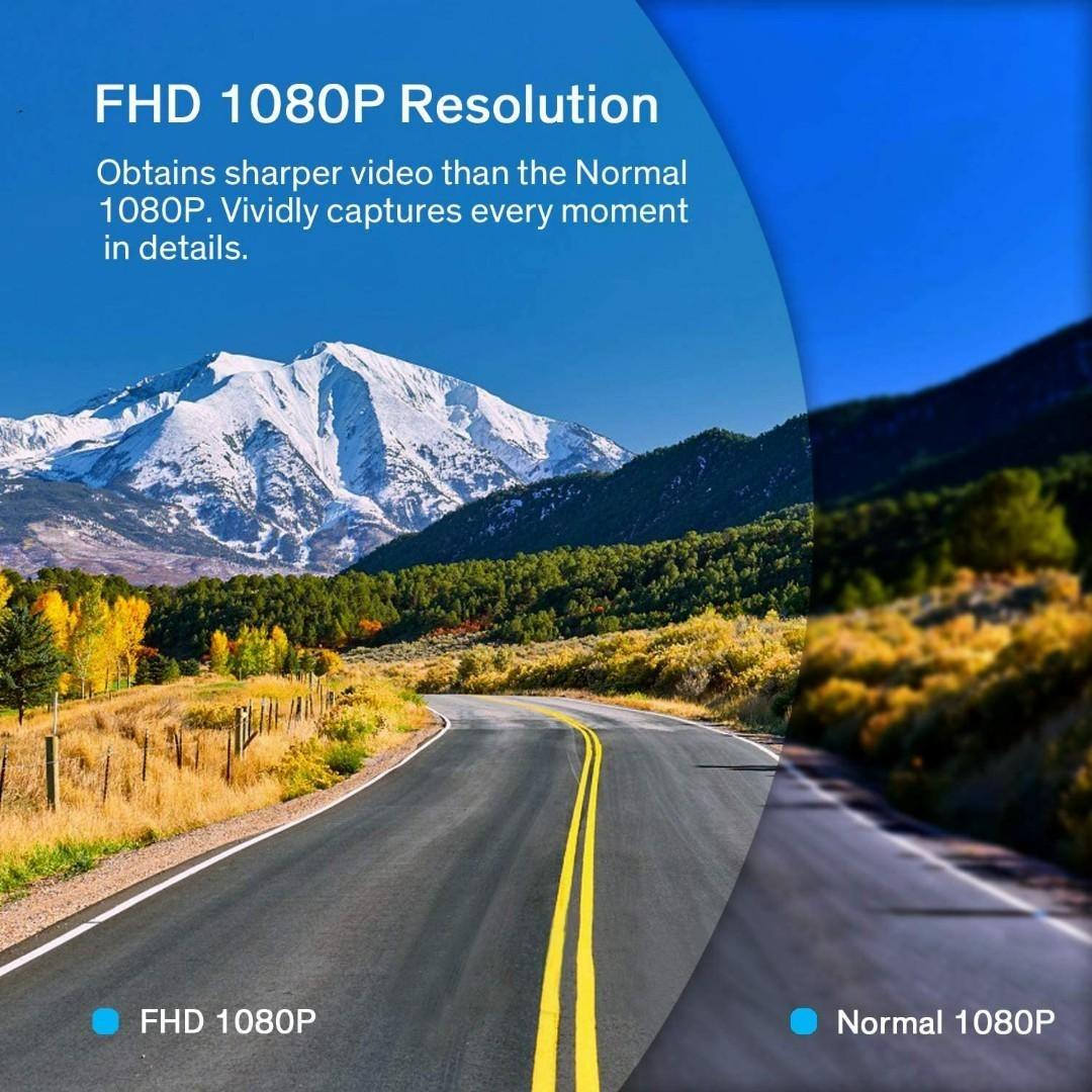 PEZTIO Dash Cam Front and Rear, Full HD 1080P Dash Camera for Cars, Car