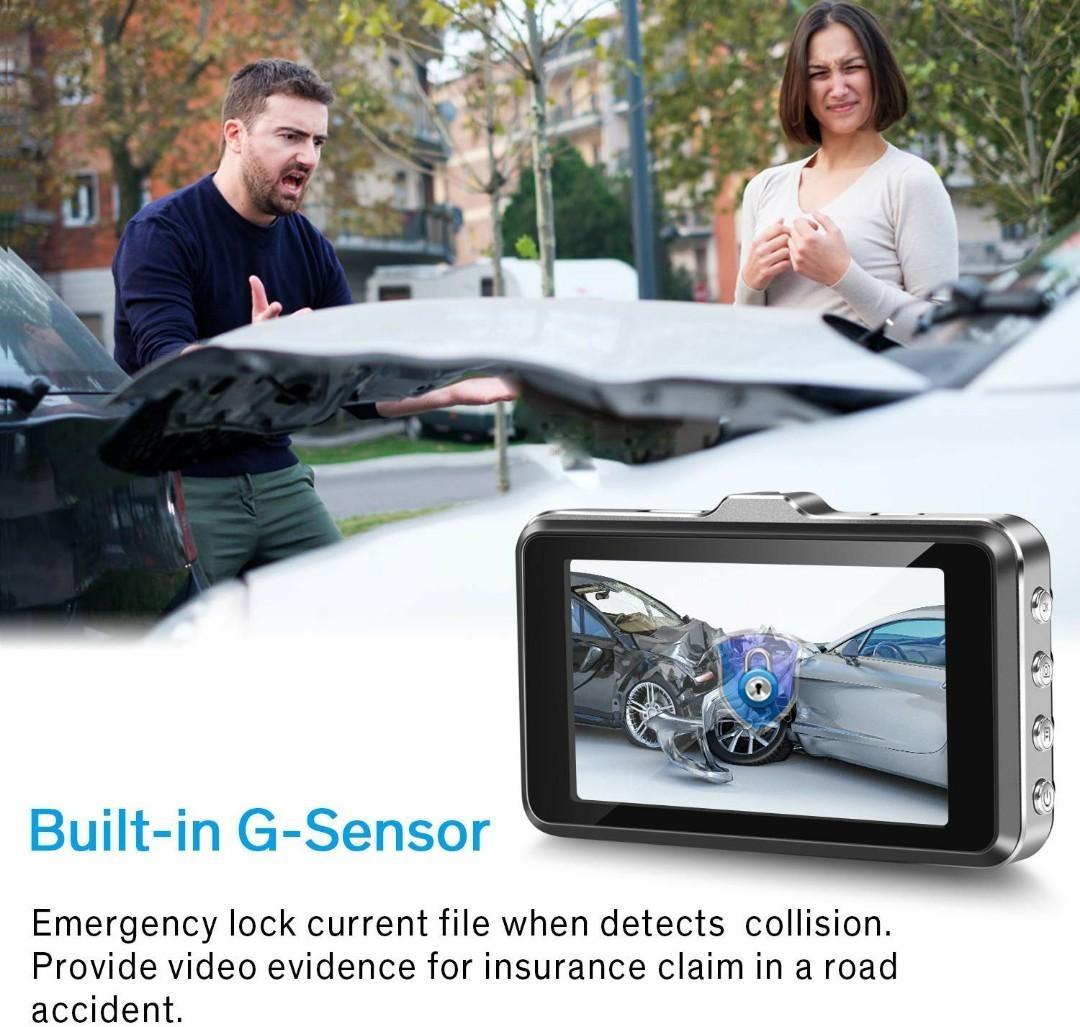 PEZTIO Dash Cam Front and Rear, Full HD 1080P Dash Camera for Cars, Car