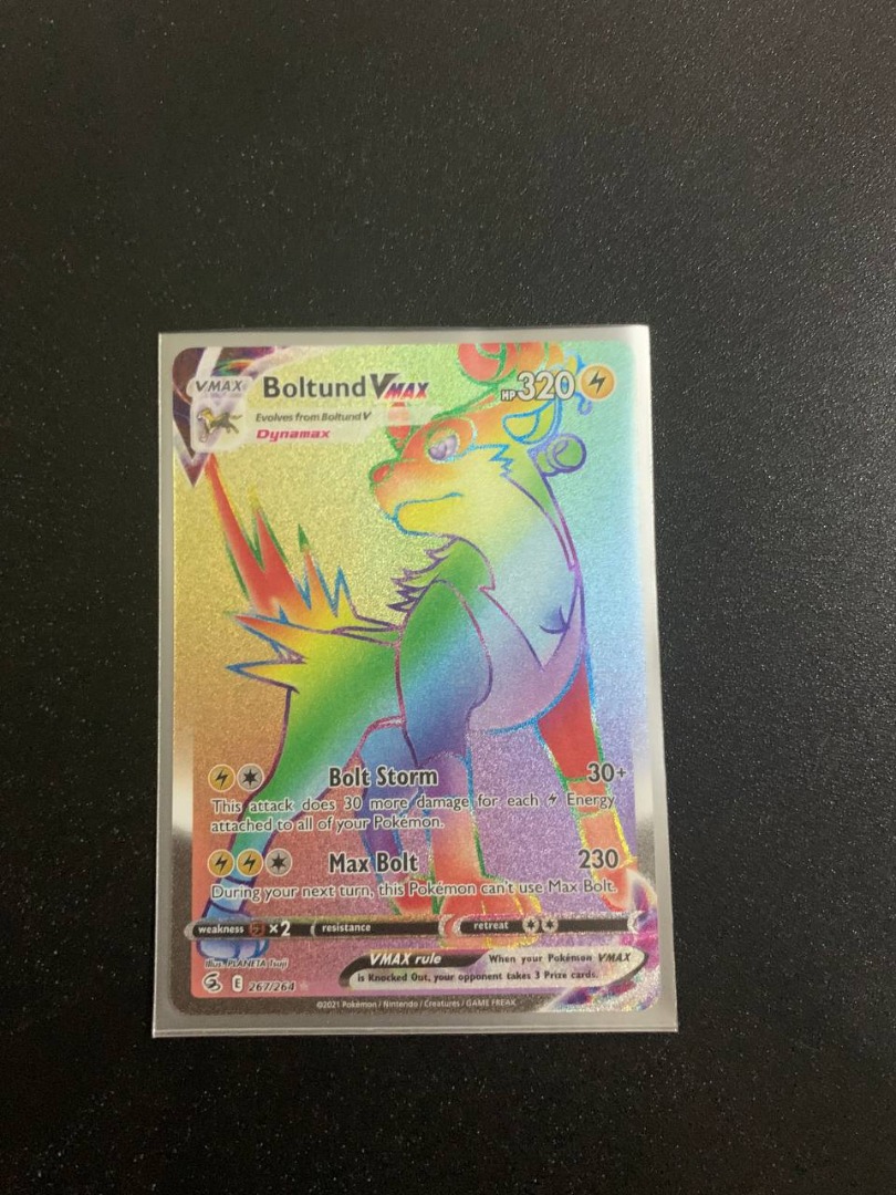Pokemon Card Boltund vmax HR nm, Hobbies & Toys, Toys & Games on Carousell