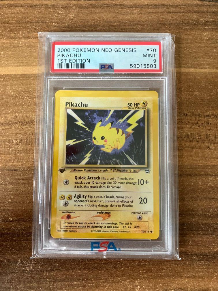 PSA 9 1st EDITION PIKACHU NEO GENESIS Hobbies Toys Memorabilia