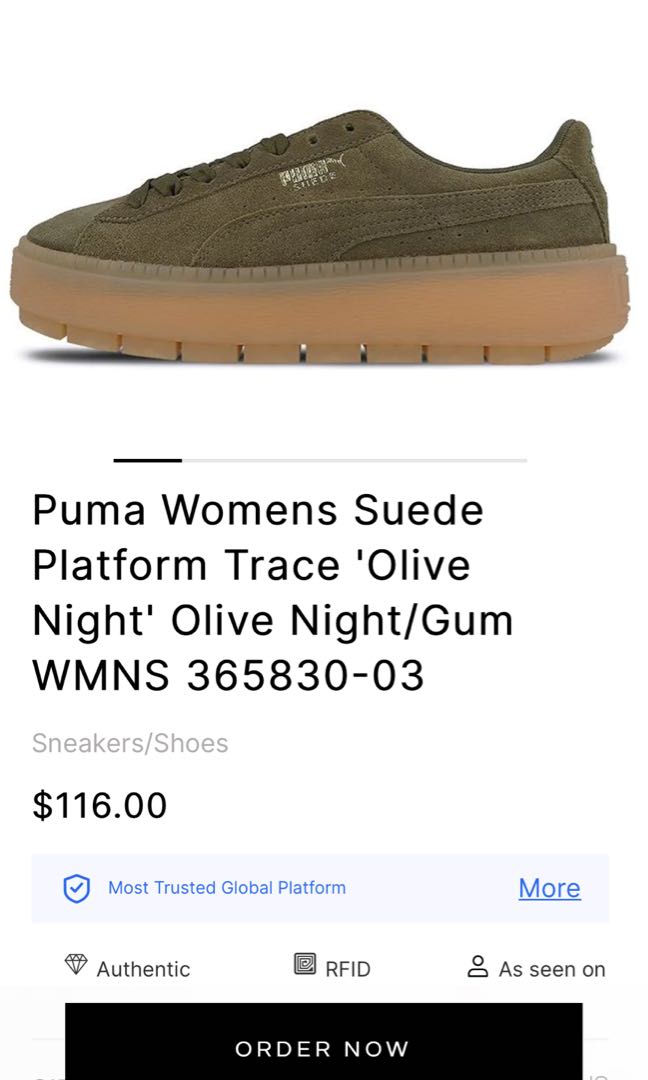 Puma platform store trace olive night