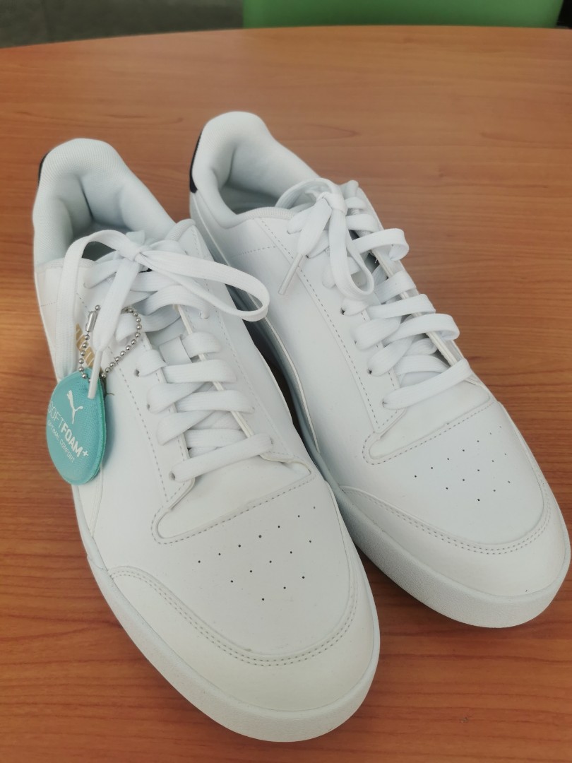 PUMA Shuffle Sneaker Shoes White Peacoat Gold SOFTFOAM Men s