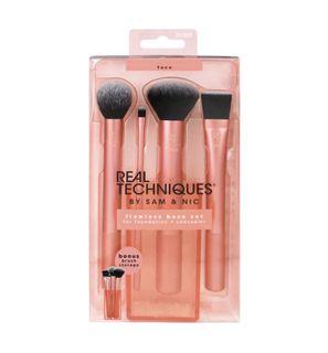 Real Techniques Flawless Base Set With Brush Holder FREE CONCEALER BRUSH AS WELL