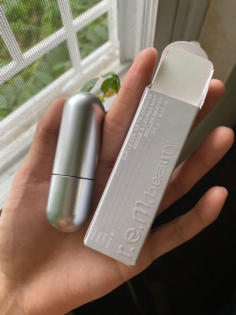 REM Beauty by Ariana Grande on your collar matte lipstick in roller