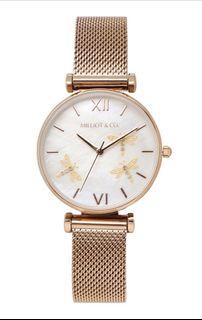 Rosegold mesh strap ladies watch