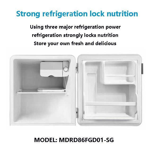 【SG Ready Stock SG PLUG】Midea mini refrigerator 47L MDRD86FGD01SG