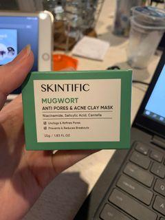 SKINTIFIC MUGWORT Anti Pores & Acne Clay Mask