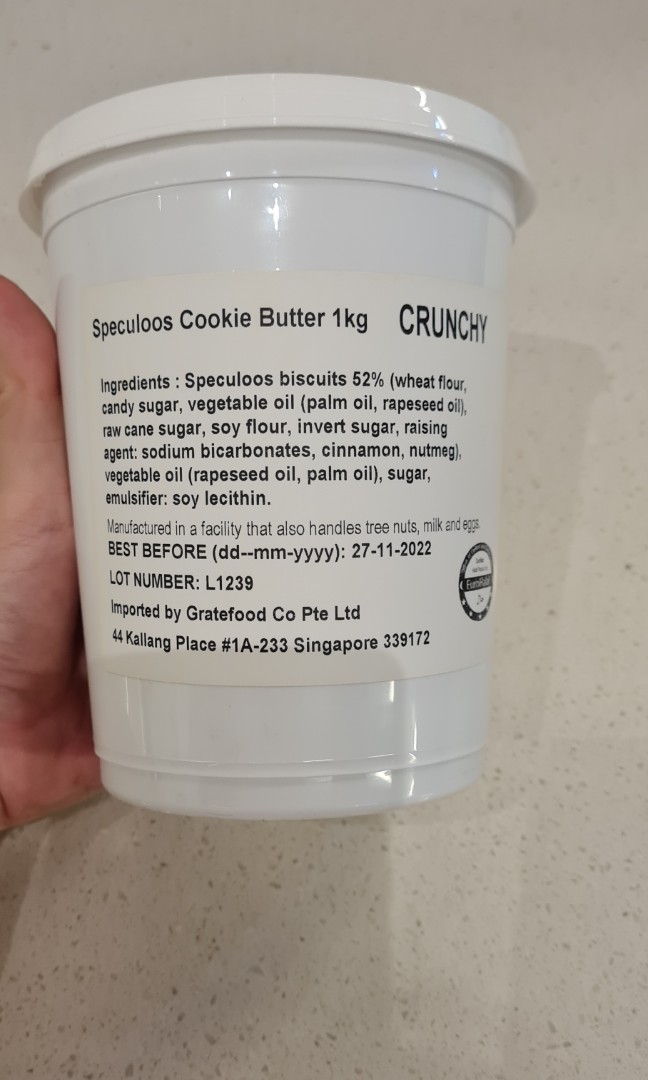 Speculoos cookie butter crunchy 1kg, Food & Drinks, Homemade Bakes on