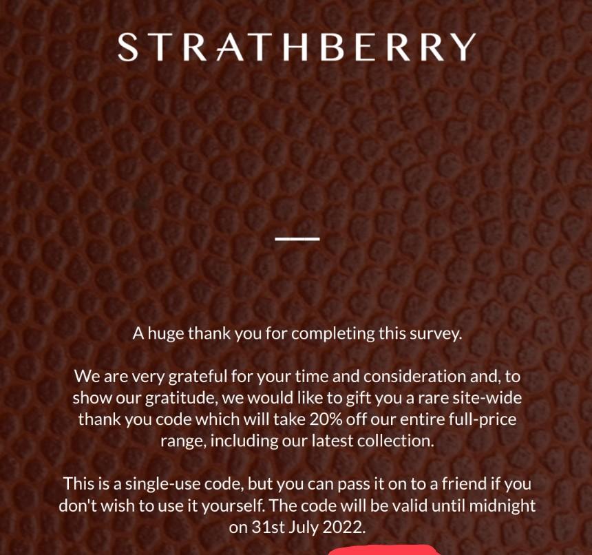 Strathberry 20 off discount coupon