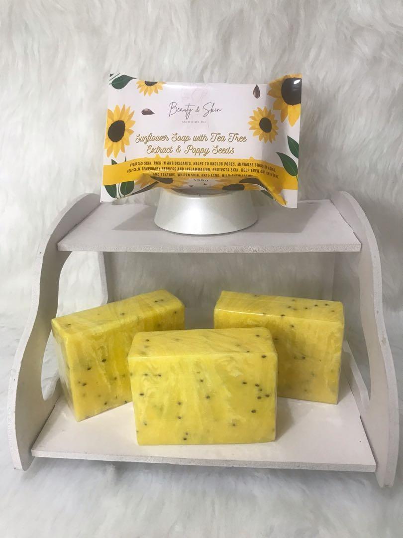 Sunflower Soap with Tea Tree Oil 135g (Category: Bath) located in Makati City. Submitted by tinnie0320 (Listing ID 1174677086, Image 3). Description: .