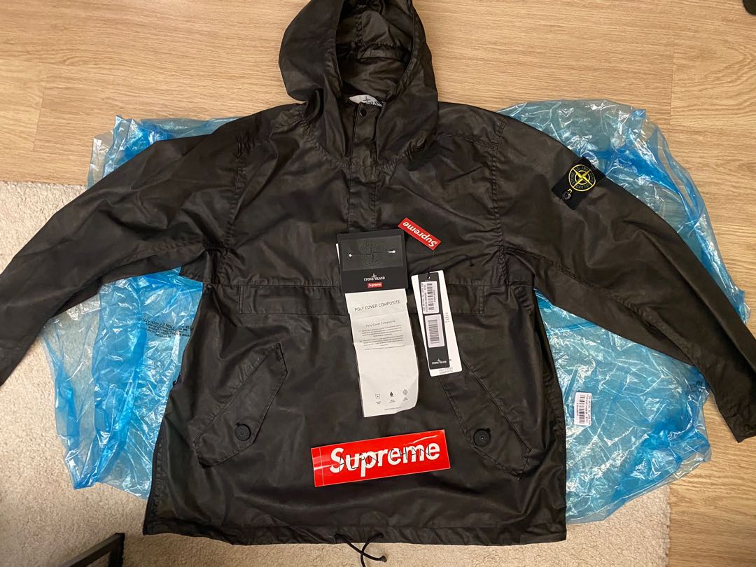 Supreme Stone Island Poly Cover Composite Anorak, 男裝, 外套及戶外