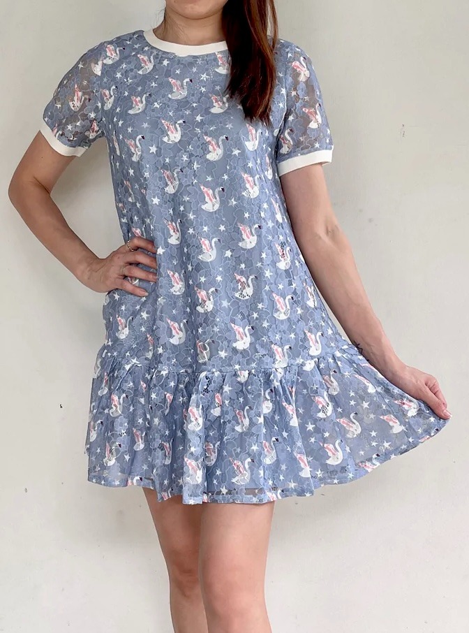 Swan deals print dress