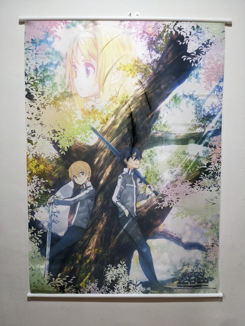 Sword Art Online wall scroll hanging poster, Hobbies & Toys, Stationery
