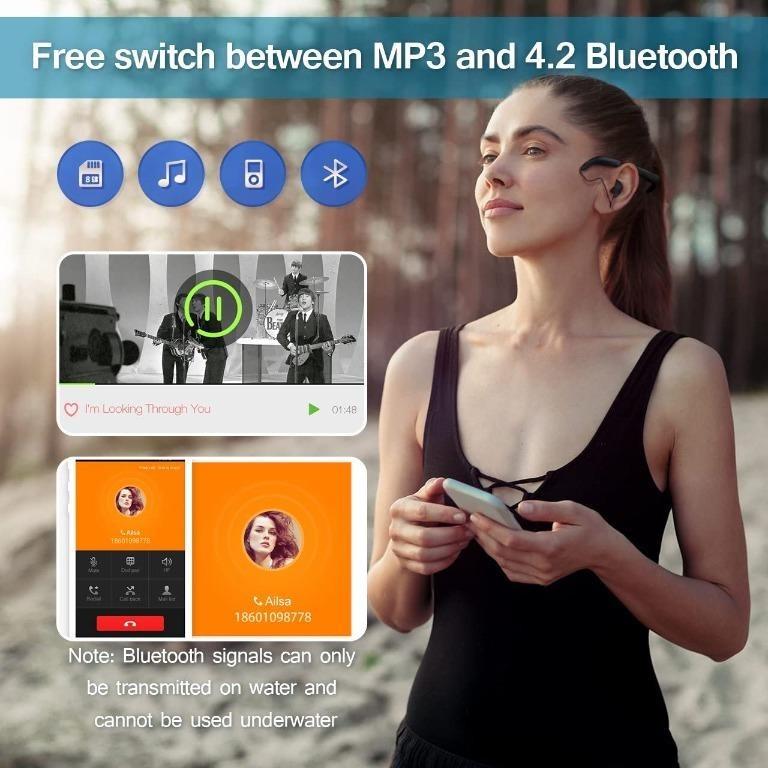 Tayogo 8GB Waterproof Bluetooth Submersible 3M Submersible MP3 Player