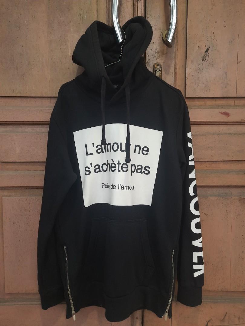 TJB nearby hoodie black tapered #Merdeka17, Fesyen Pria, Pakaian