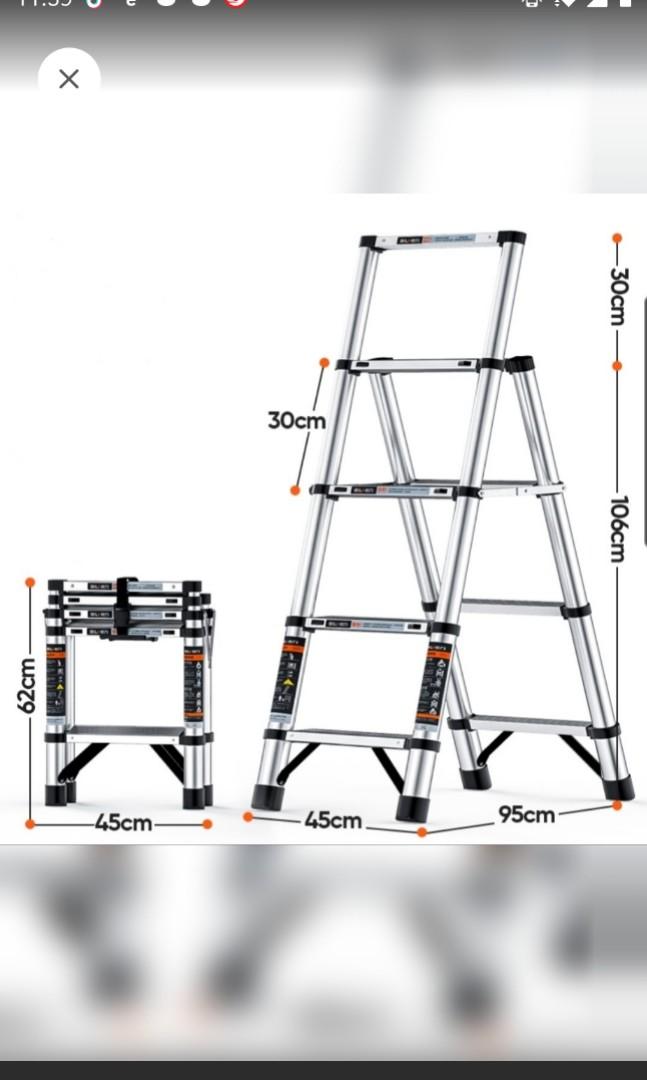 Telescopic ladder for rent, Furniture & Home Living, Home Improvement