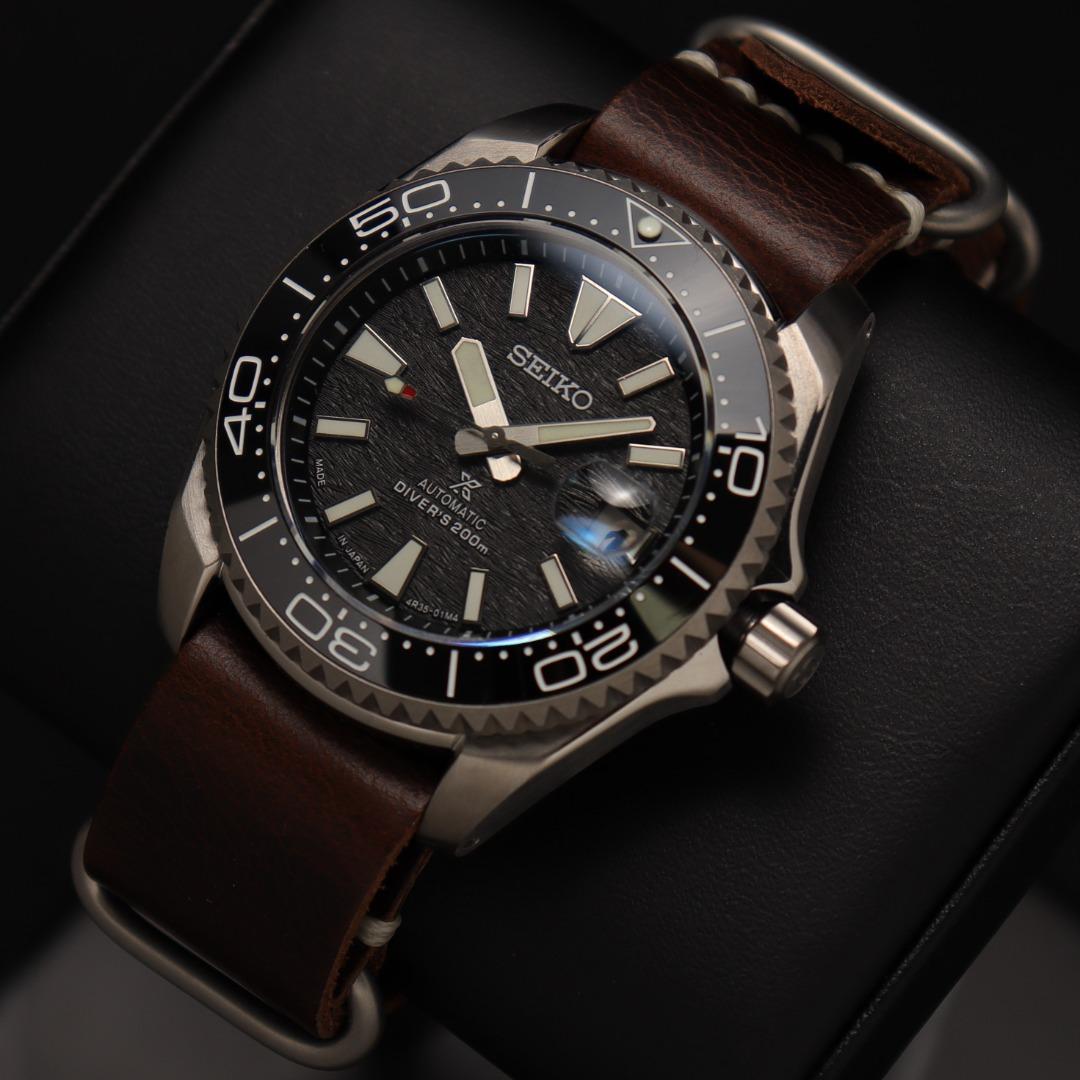 Seiko Mod Titanium Automatic Men's Watch- Lightweight Custom Build: Ti  Shogun- Genuine Leather Zulu/Nato Strap, Men's Fashion, Watches &  Accessories, Watches on Carousell