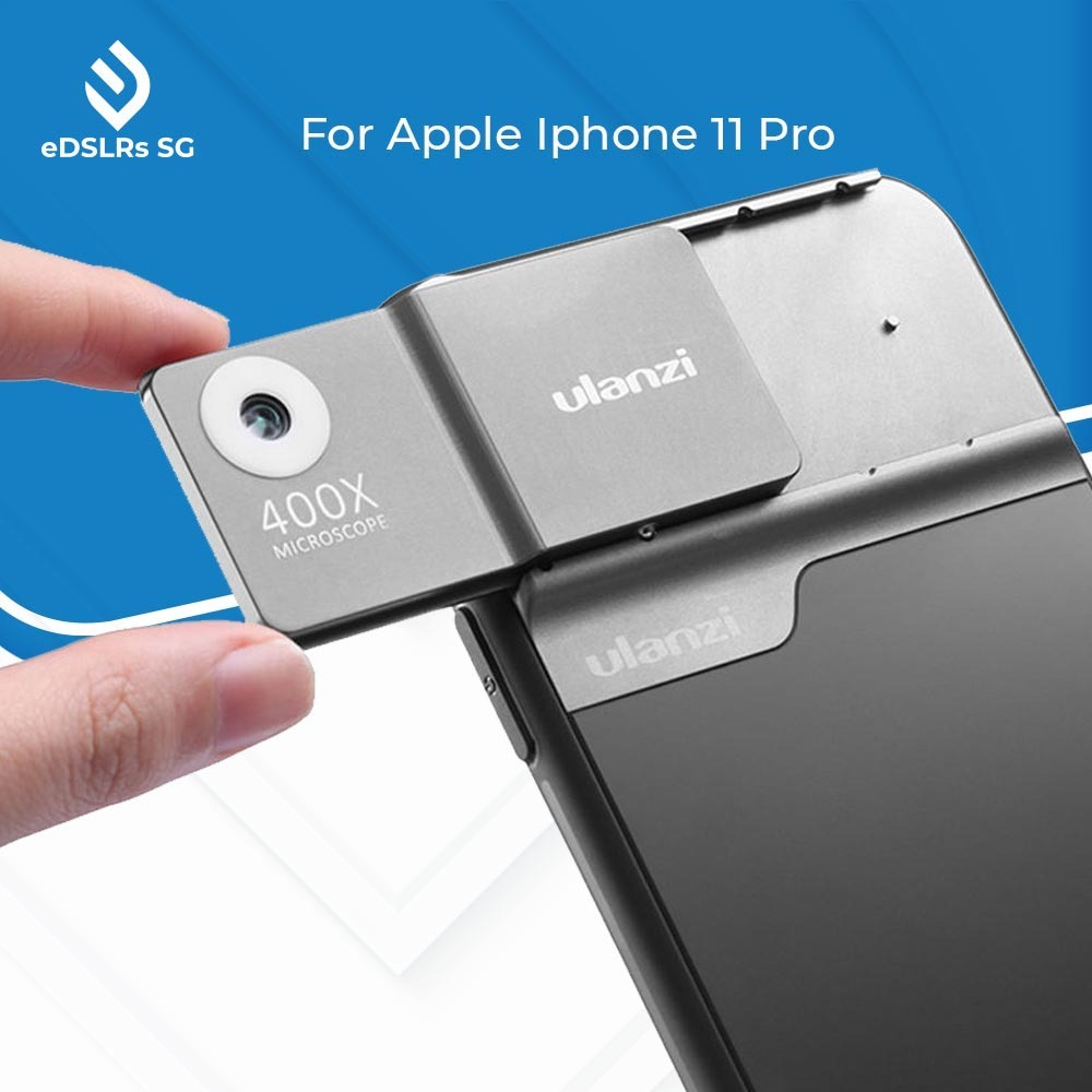 Ulanzi 400X Microscope Phone Lens Case Kit for 11 Pro max Builtin Light Lens Kit, Mobile Phones