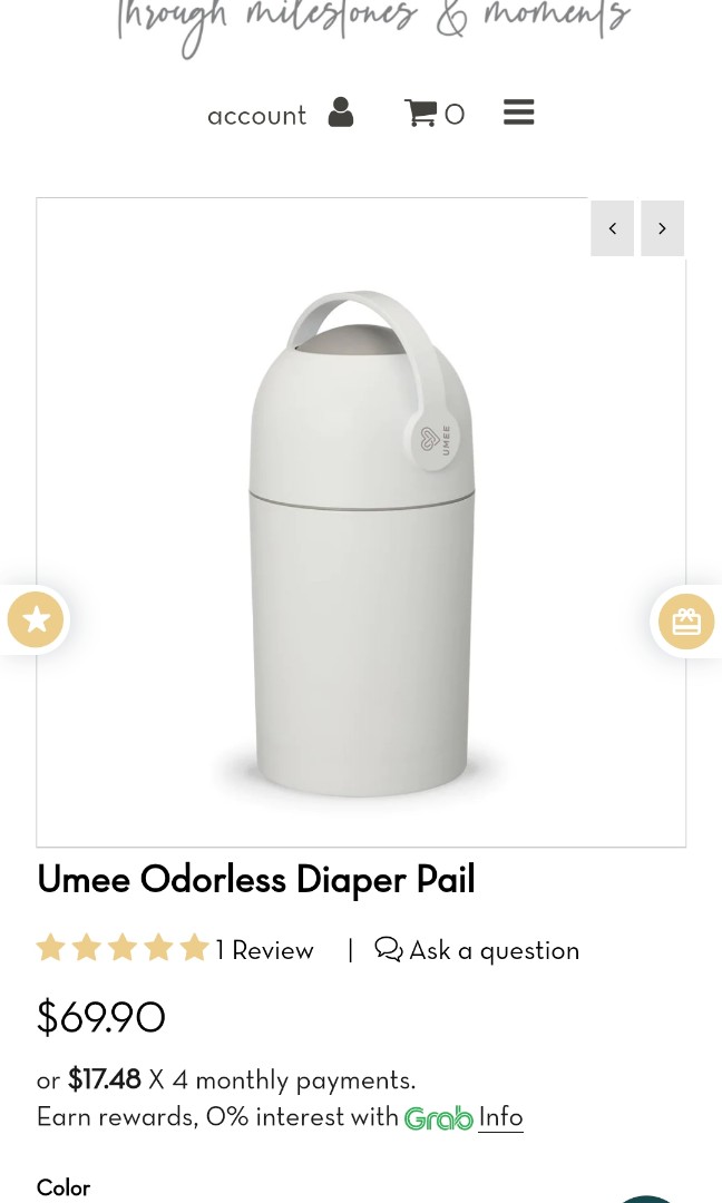 Umee Odorless Diaper Pail, Babies & Kids, Bathing & Changing, Changing Mats & Accessories on