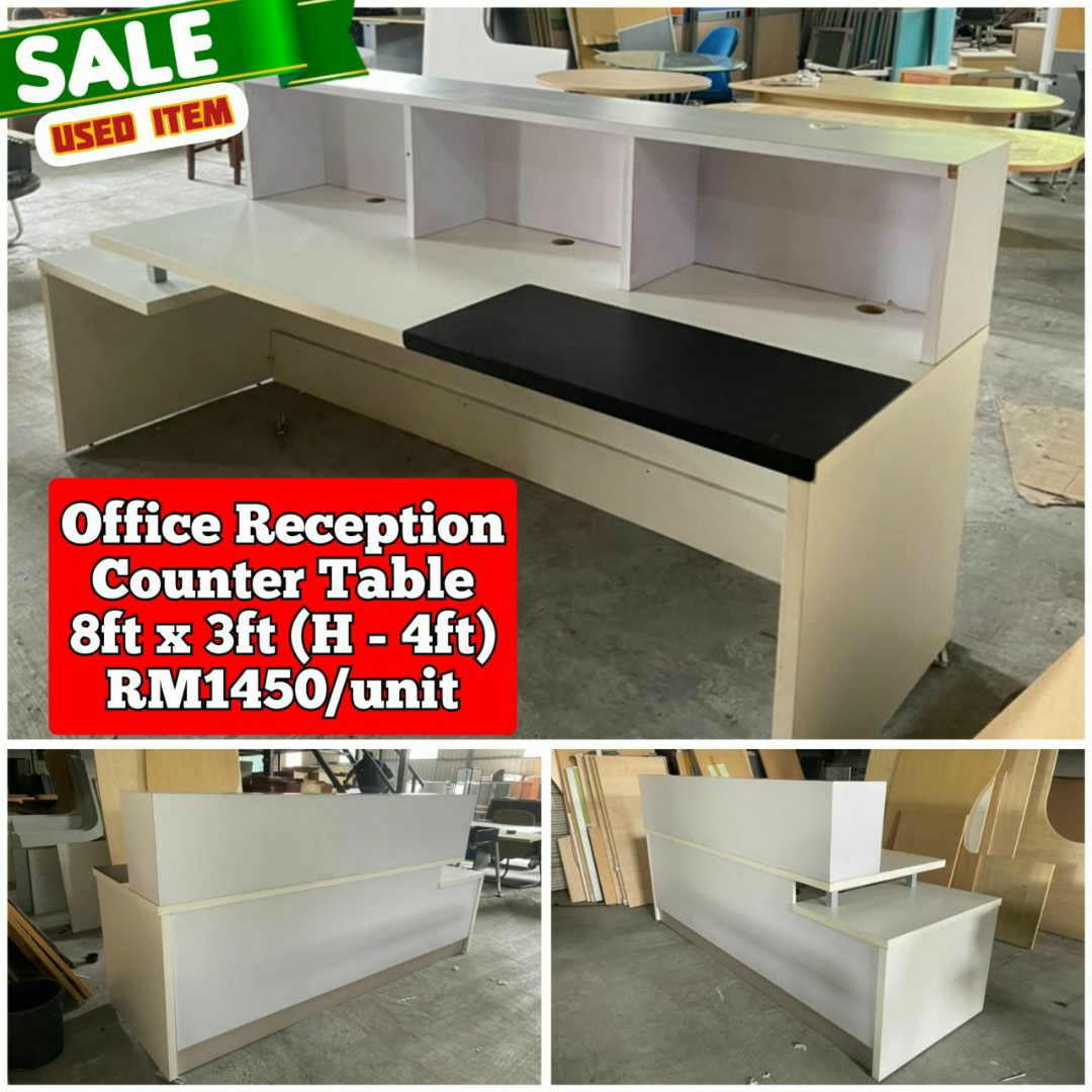 Used Reception Table Office Furniture, Furniture & Home Living
