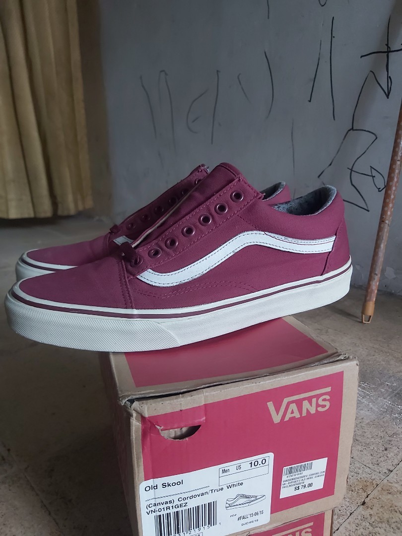 Vans Old Skool Cordovan True White Size 43 Resmi Store Luar