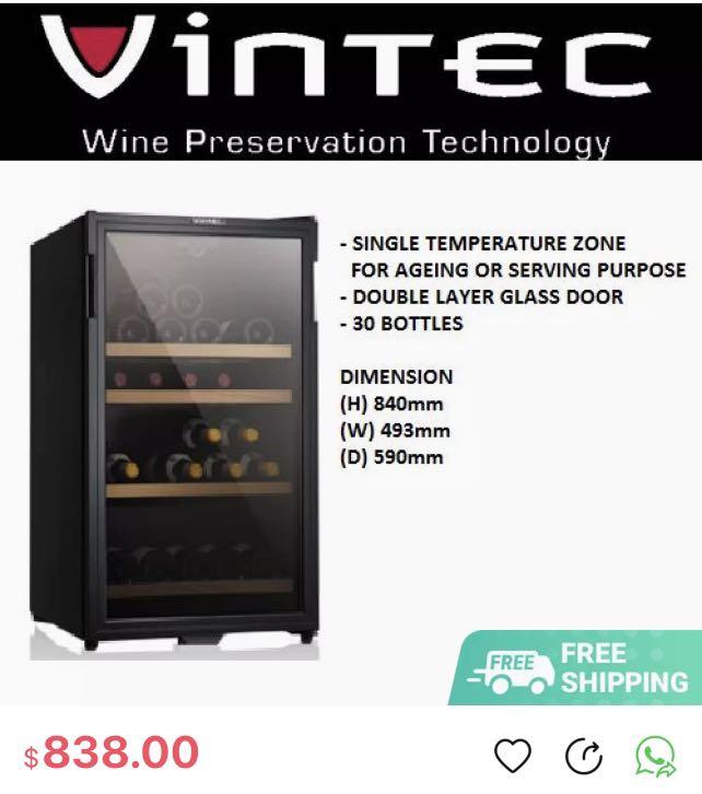 VINTEC V30SGME Wine Cellar / Chiller, TV & Home Appliances, Kitchen