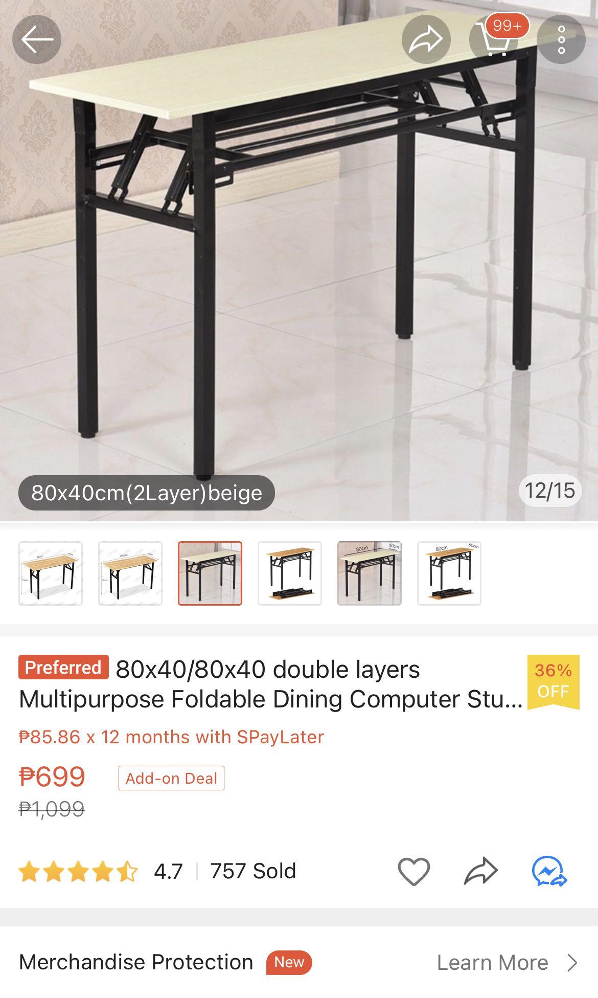 Table WFH or Study Table, Furniture & Home Living, Furniture, Tables