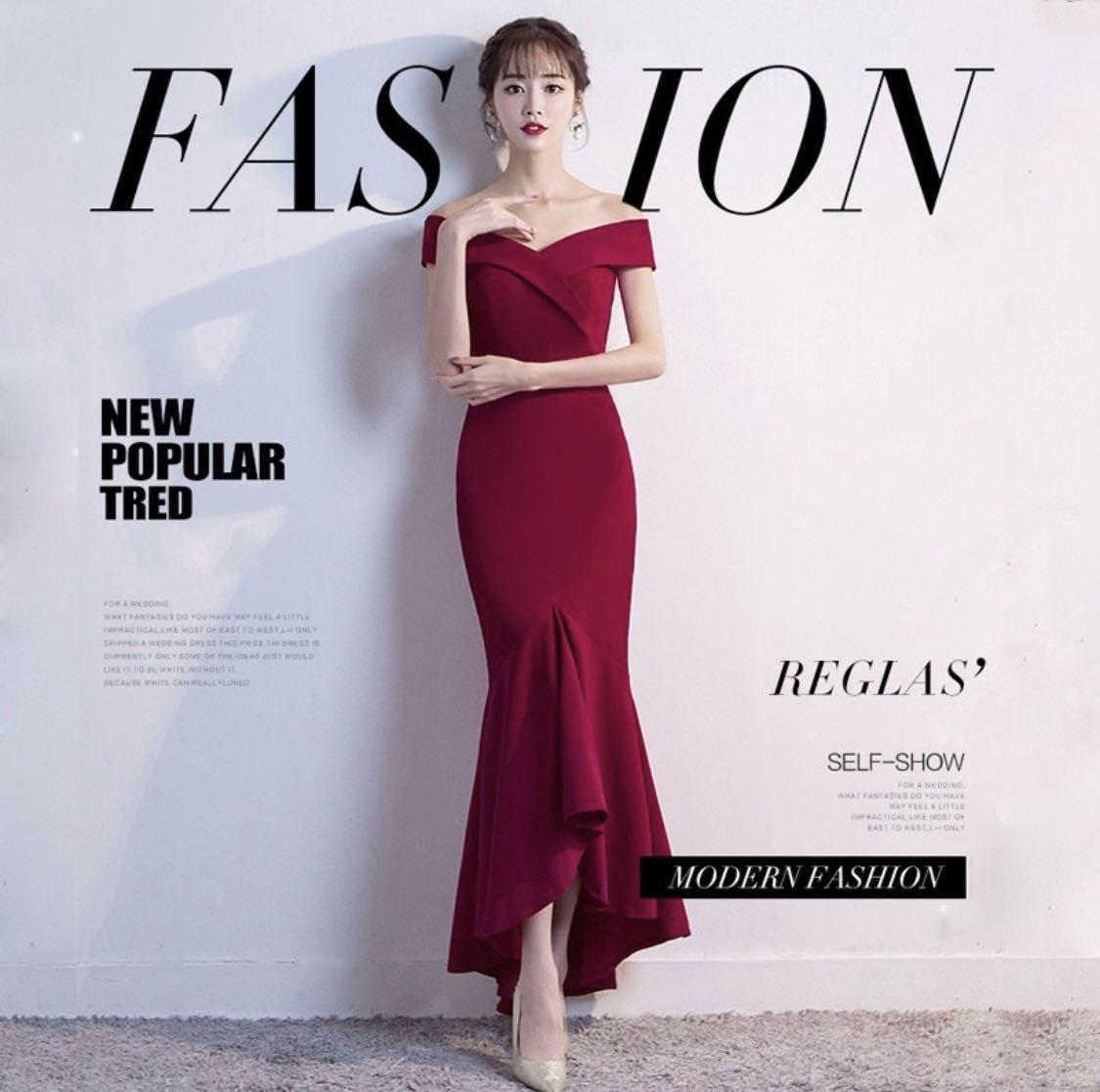 Red mermaid 2025 tail dress