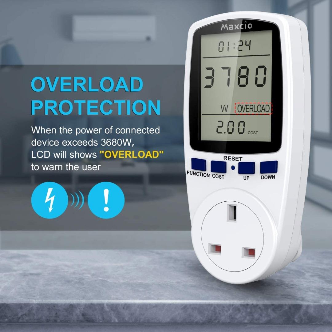 X150 Power Meter Electricity Usage Monitor, Maxcio Upgraded 13A Energy