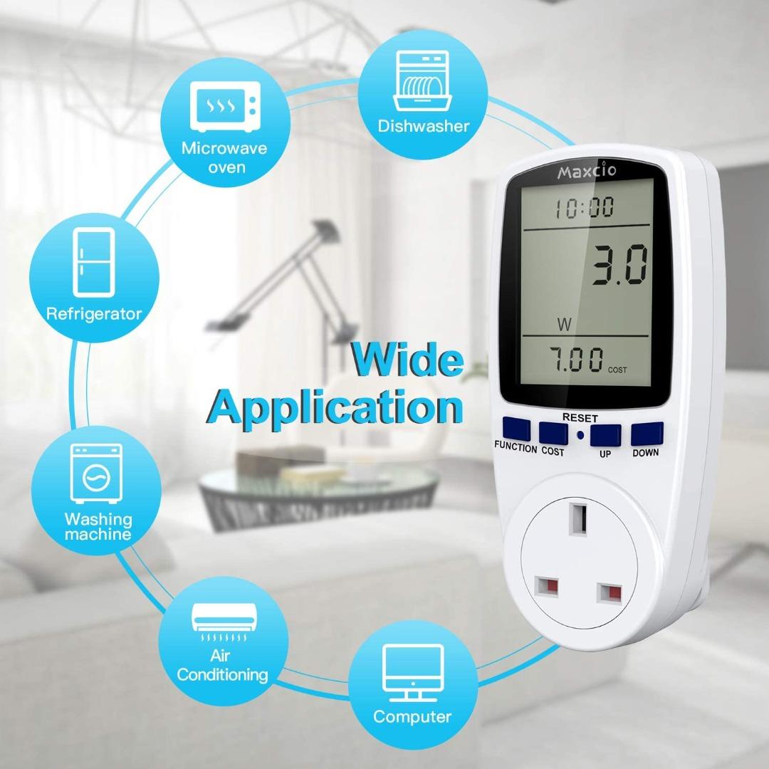 X150 Power Meter Electricity Usage Monitor, Maxcio Upgraded 13A Energy