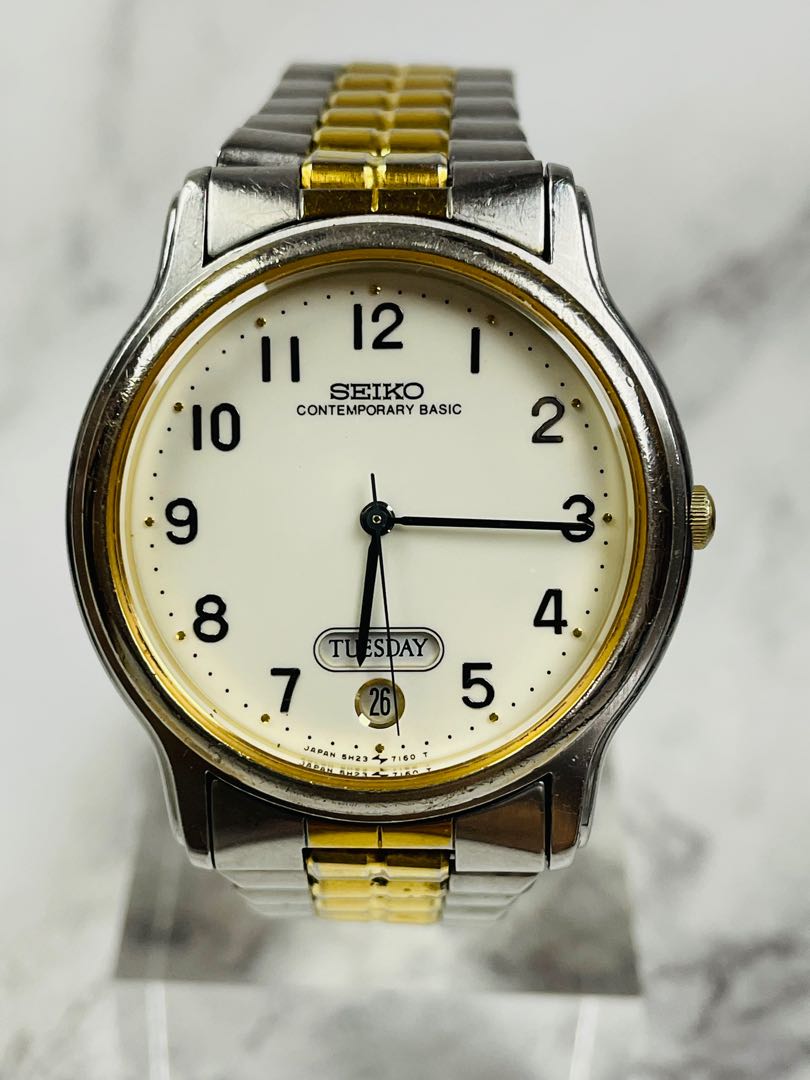 1122) Seiko Vintage Men's Quartz Daydate Watch Ref 5H23-7080 Circa  1980/90s, Men's Fashion, Watches & Accessories, Watches on Carousell