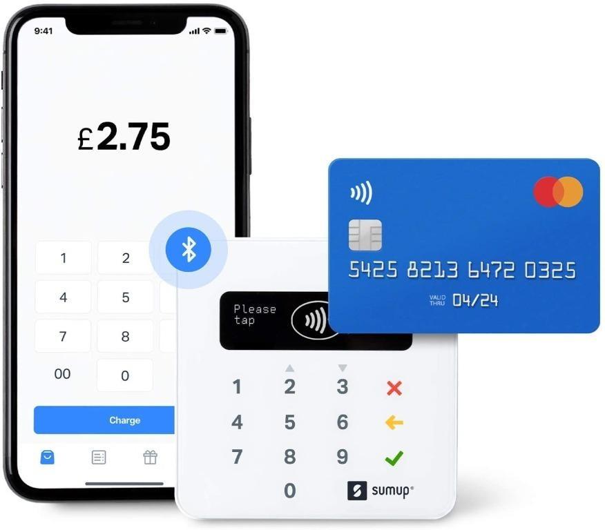177) SumUp Air mobile card terminal for contactless payments with Credit &  Debit Card, Apple 
