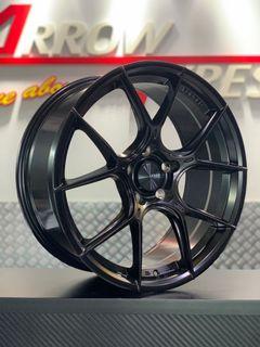 18” Matt black rims 5x112 and 5x114.3