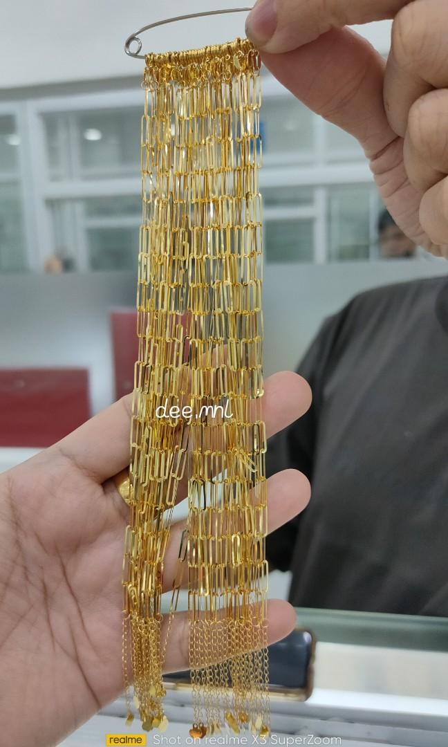 18k light weight paper clip bracelet, Women's Fashion, Jewelry