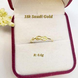 18k Saudi Gold Rings Intertwined Infinity iwjdkd