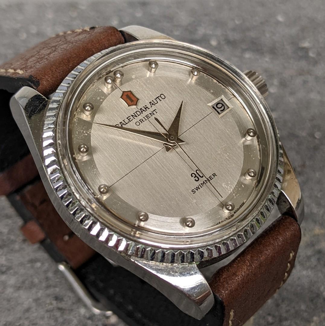 1960s Orient Calendar Swimmer, Men's Fashion, Watches