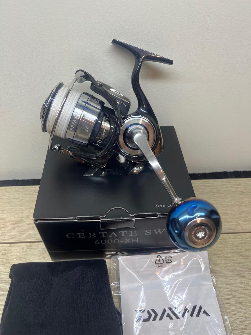 2022 Daiwa Certate SW 6000XH Saltwater Spinning Reel, Upgraded Titanium  Knob. Made In Japan, Sports Equipment, Fishing on Carousell