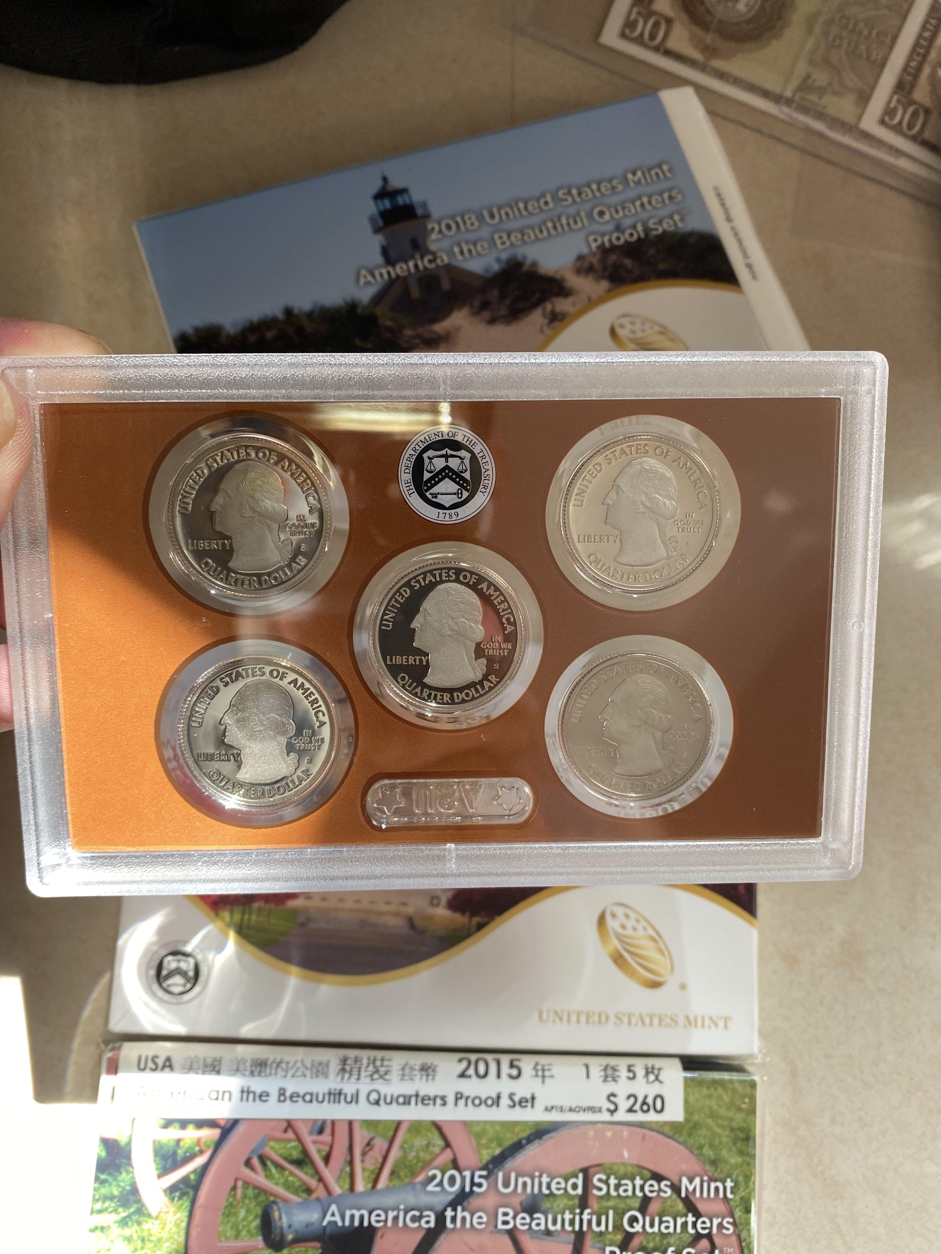 一套美國精制紀念幣，售價280, 興趣及遊戲, 收藏品及紀念品, 錢幣- Carousell
