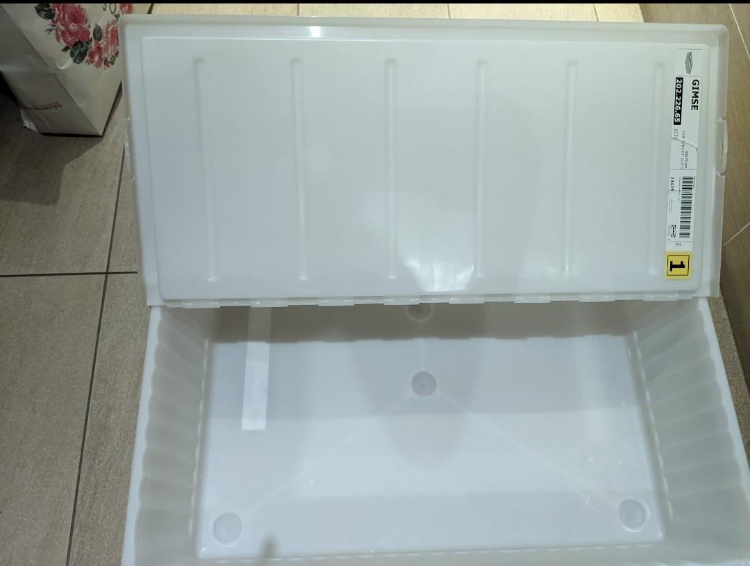 2 Ikea Gimse under bed storage boxes containers, Furniture & Home