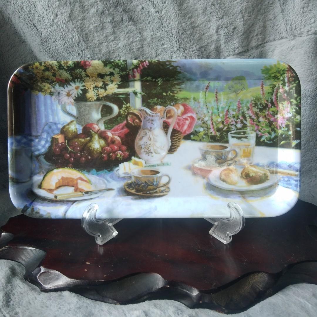 2 PCS. COLORFUL & DECORATIVE MINI SERVING TRAYS (Category: Other Kitchenware & Tableware) located in Bulacan. Submitted by sakurajade (Listing ID 1174868351, Image 3). Description: ⭐️⭐️⭐️HOME FURNISHINGS⭐️⭐️⭐️ GRAB IT NOW WHILE STOCK LASTS‼️ 2 PCS. COLORFUL & DECORATIVE MINI SERVING TRAYS SMALL-18 x 12.5cm BIG-30.5 x 16.5cm Price: P350 ONLY ✅️ New Arrival Preloved Japan Items ✅️ Good condition, as good as new ✅️ Issue: Minimal scratches only ✅️ M