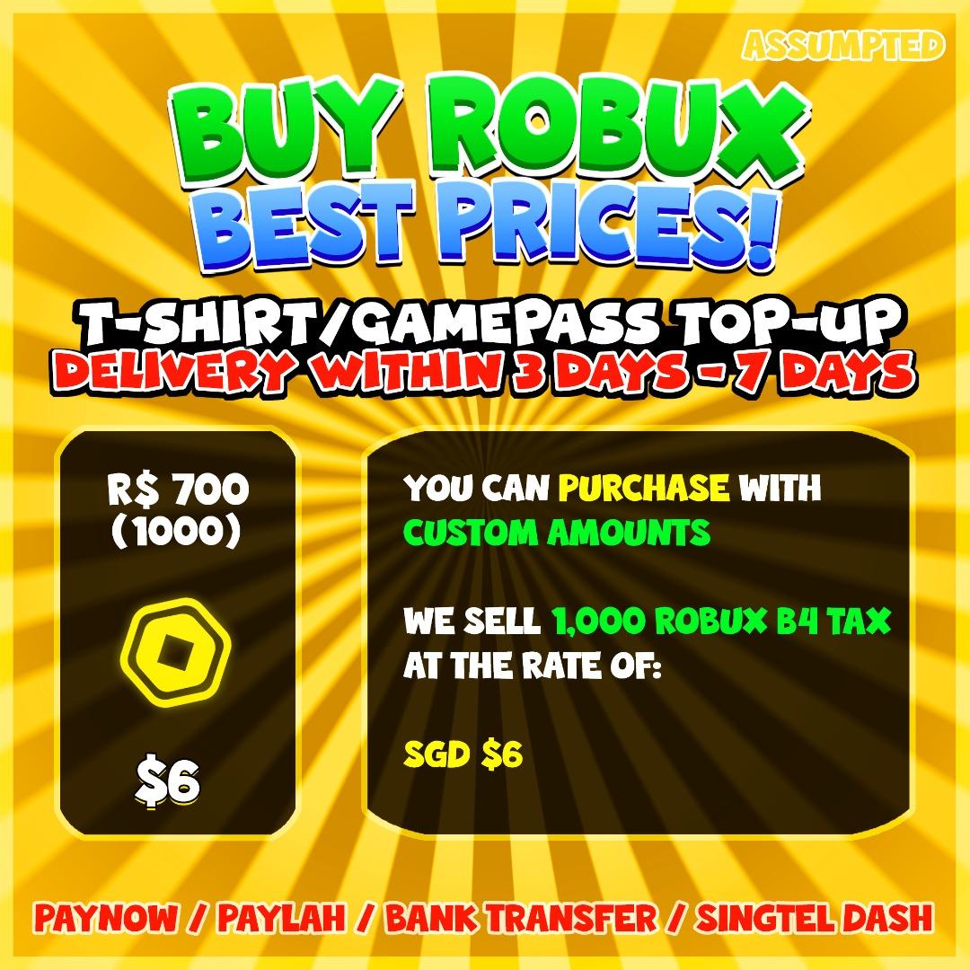 Robux Discounts - GAME PASS/SHIRT METHOD! KINDLY READ
