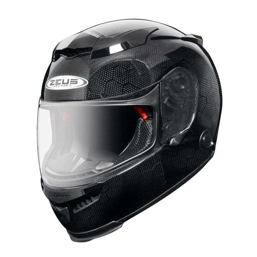 全新Zeus碳纖維頭盔電單車頭盔Helmet 全罩式ZS-1200H 透明六角 