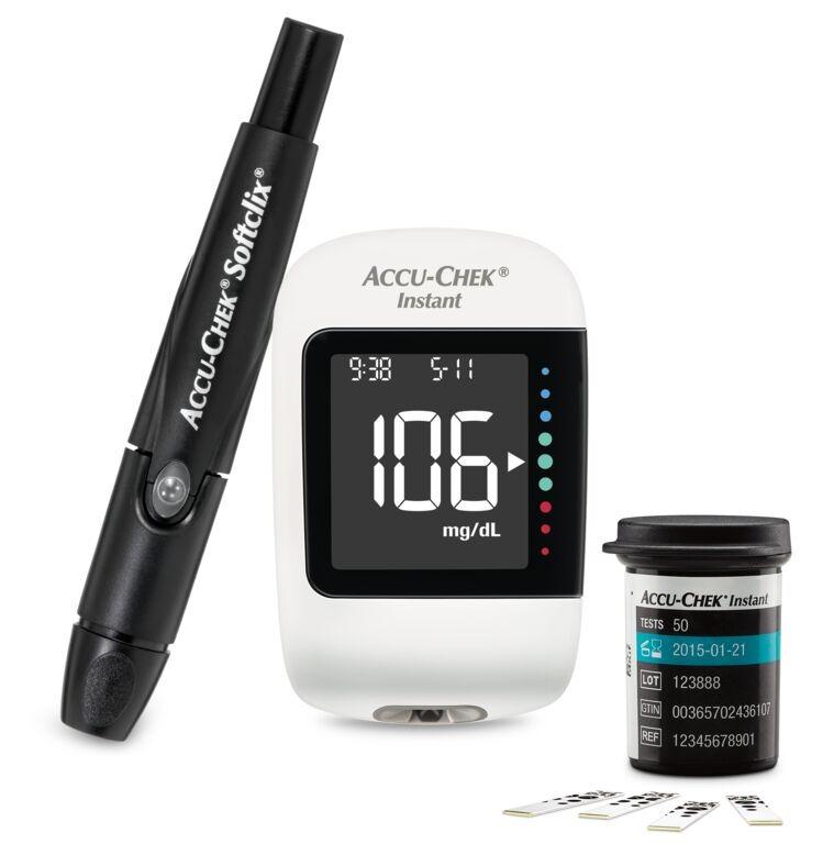 ACCUCHEK Instant Blood Glucose Meter Monitor Kit with Lancing Device