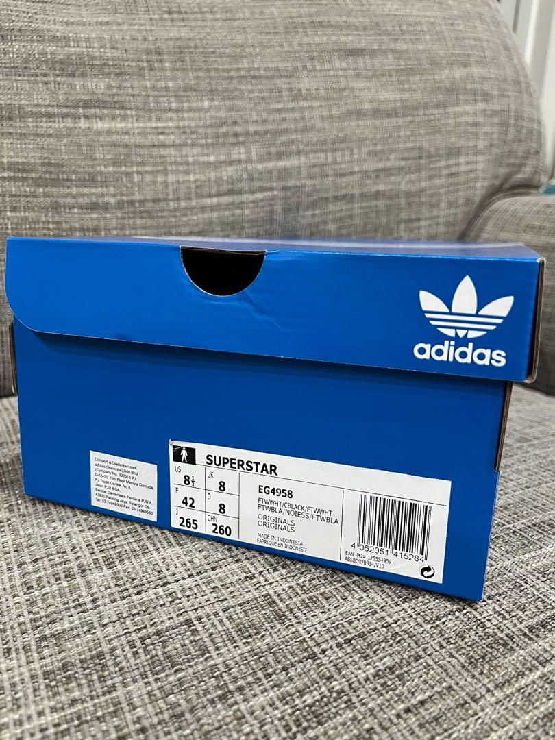 Adidas superstar top with box