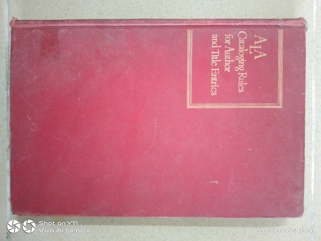 ALA Cataloging Rules for Author and Title Entries, Hobbies & Toys