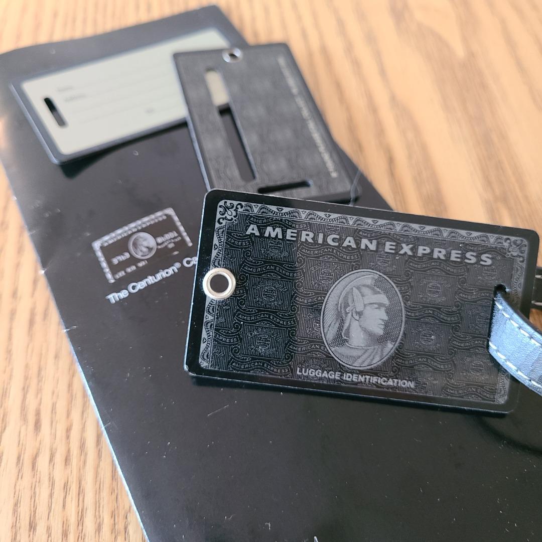 American Express AMEX CENTURION Black Luggage Tags