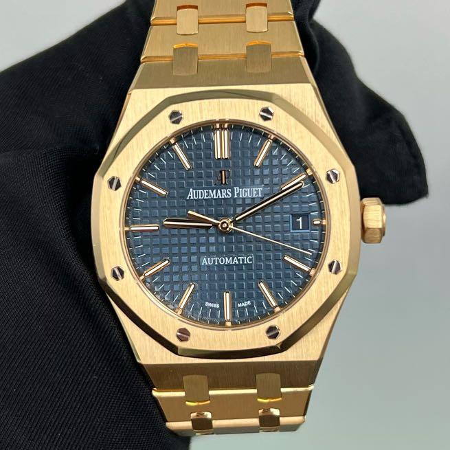 Ap royal oak gold blue dial hot sale