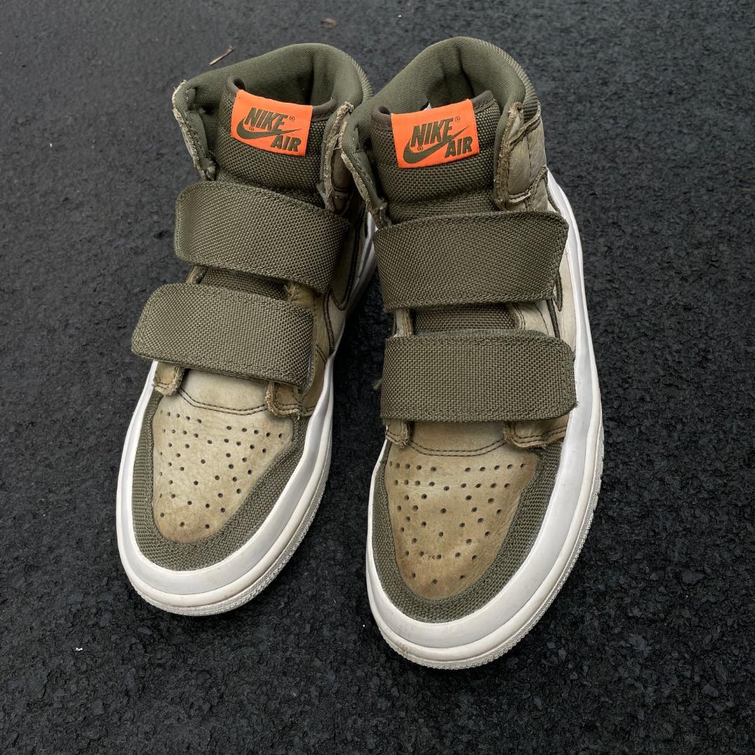 Jordan 1 retro high double strap olive canvas discount