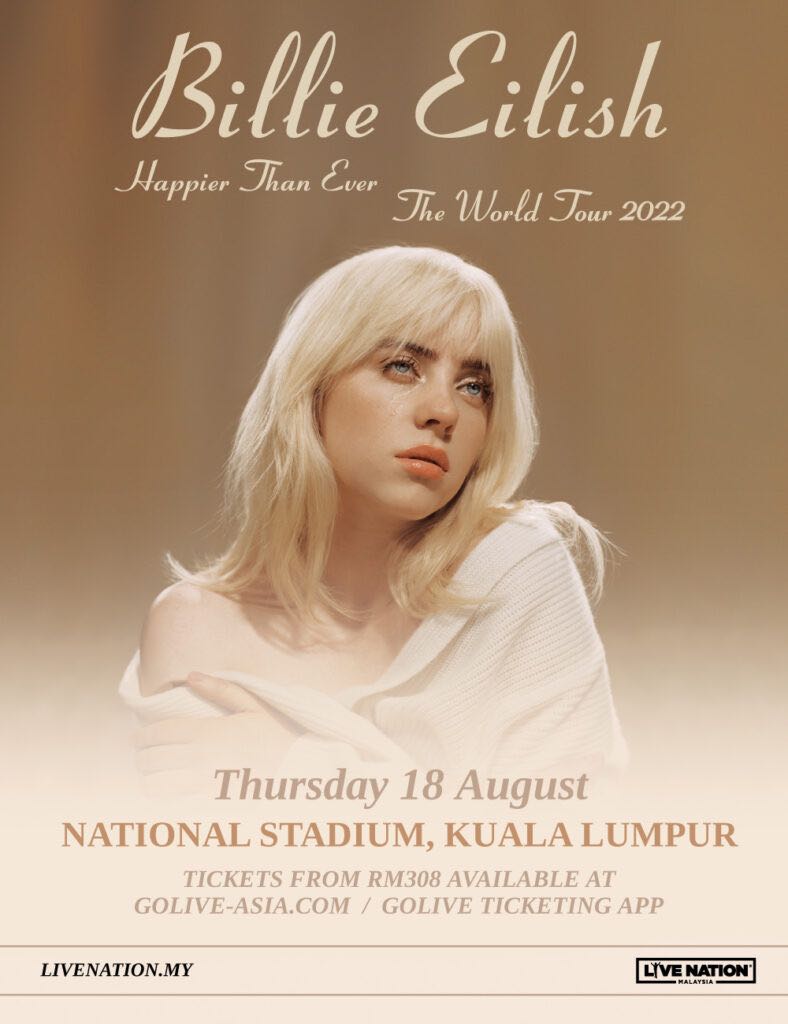 Billie Eilish Tour Ticket, Tickets & Vouchers, Event Tickets on Carousell